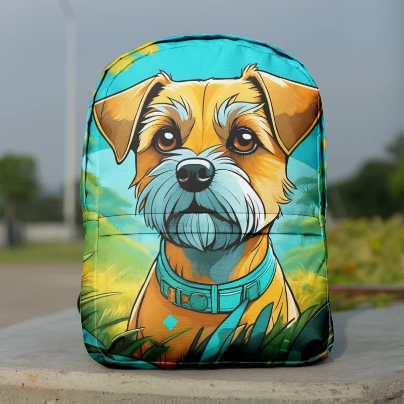 Border Terrier Dog Elegant Explorer Minimalist Backpack