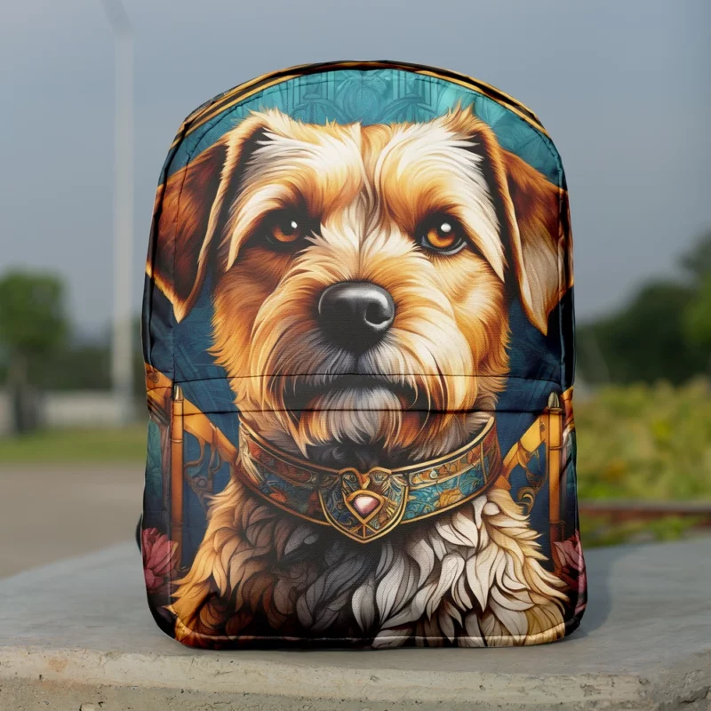 Border Terrier Dog Graceful Companion Minimalist Backpack