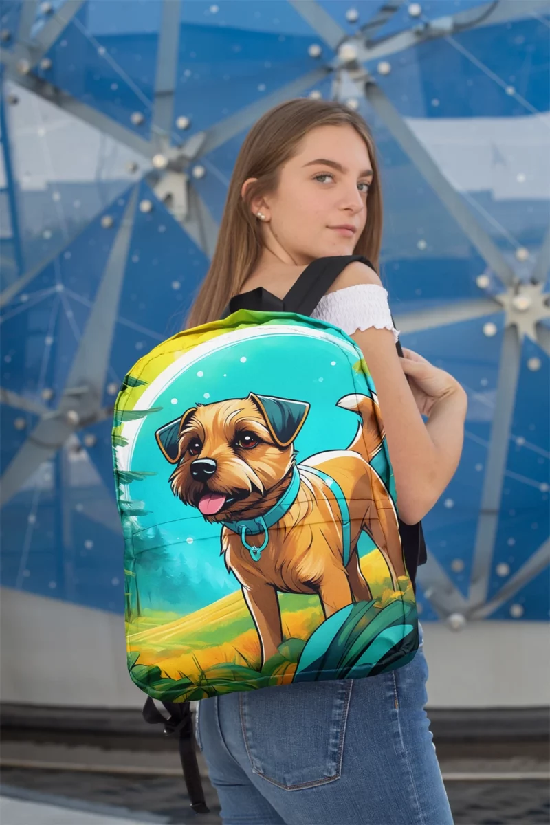 Border Terrier Dog Heritage Hound Minimalist Backpack 2