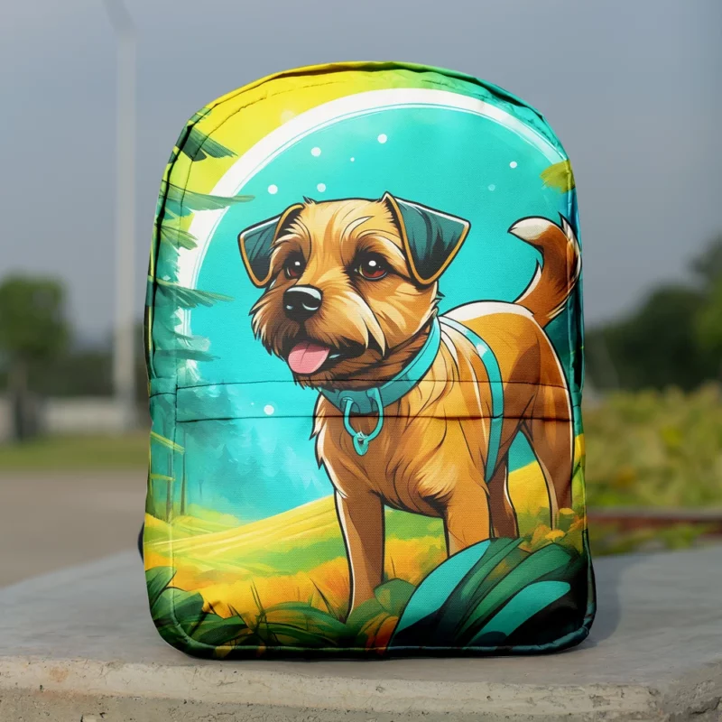 Border Terrier Dog Heritage Hound Minimalist Backpack
