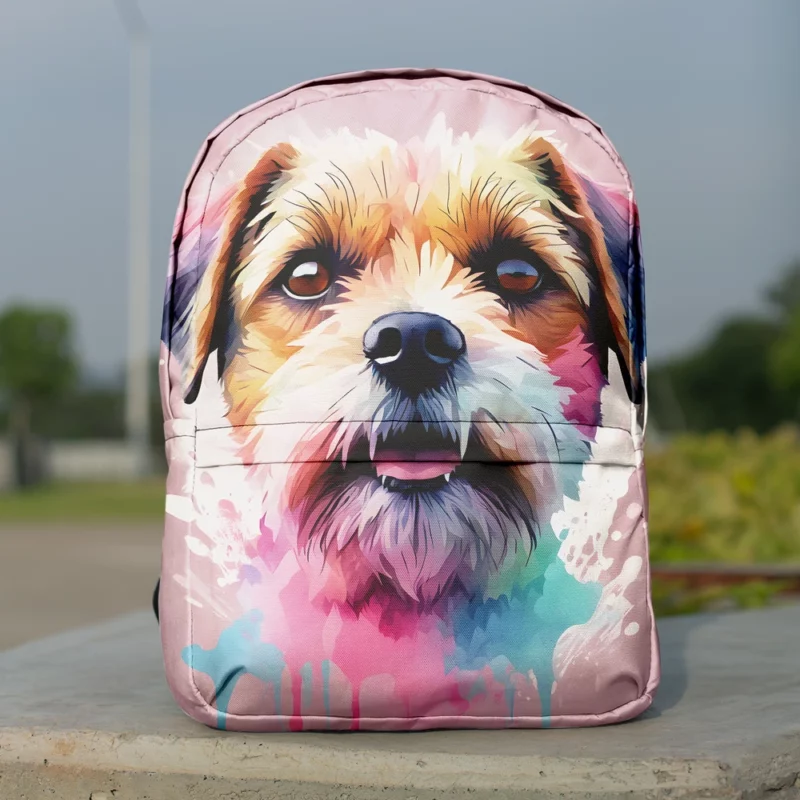 Border Terrier Dog Trusty Guardian Minimalist Backpack