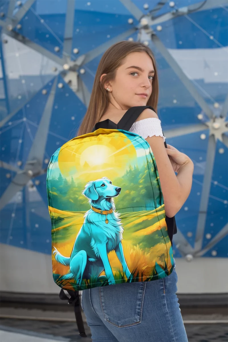 Borzoi Dog Elegant Explorer Minimalist Backpack 2
