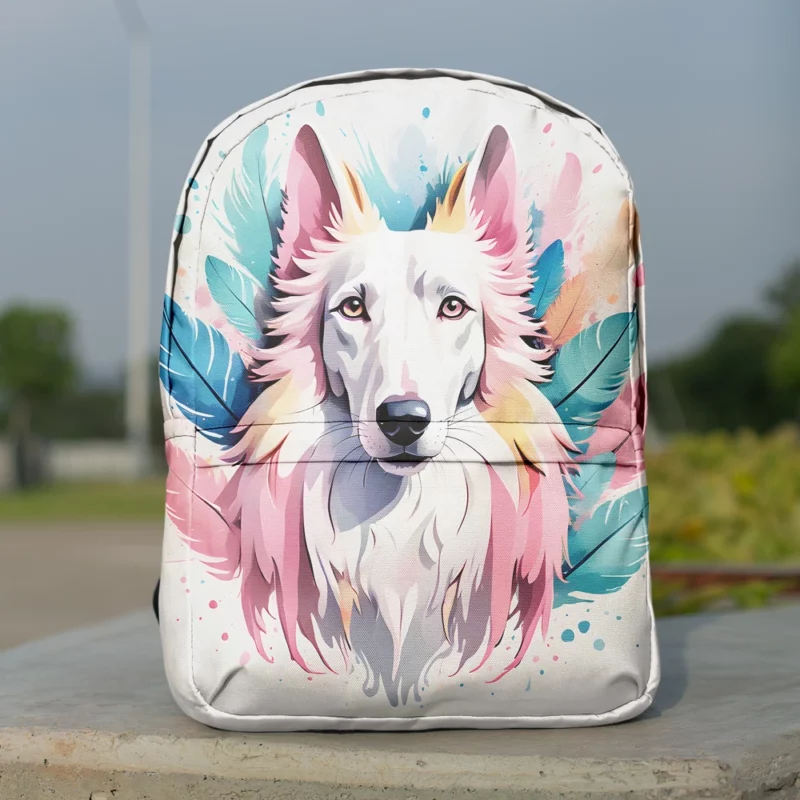 Borzoi Dog Majestic Beauty Minimalist Backpack