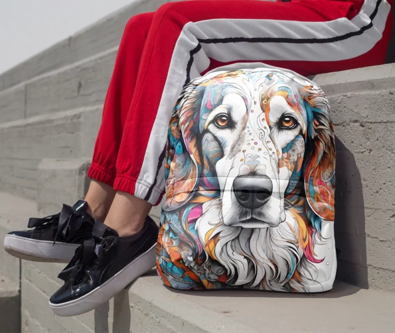 Borzoi Dog Trusty Companion Minimalist Backpack 1