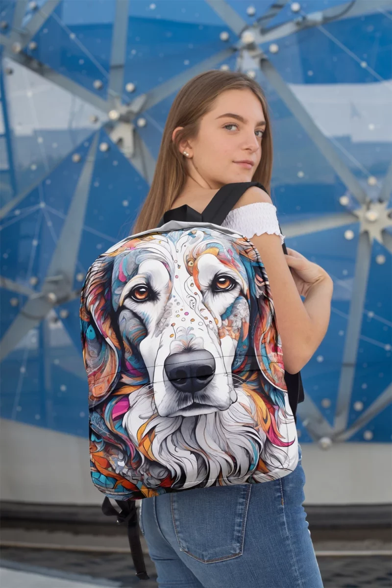 Borzoi Dog Trusty Companion Minimalist Backpack 2