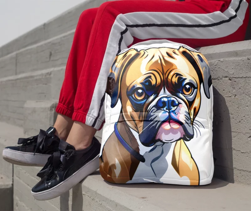 Boxer Dog Charming Defender Minimalist Backpack 1