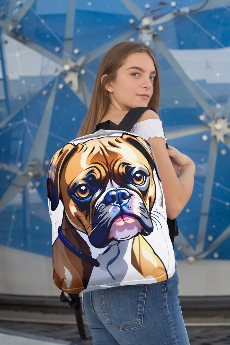 Boxer Dog Charming Defender Minimalist Backpack 2