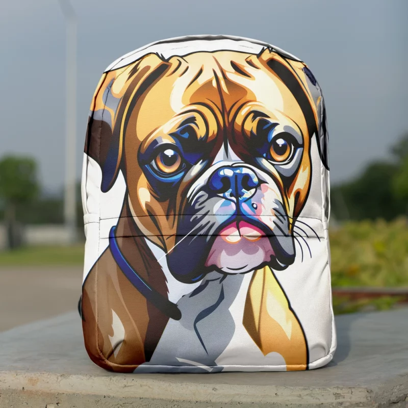 Boxer Dog Charming Defender Minimalist Backpack
