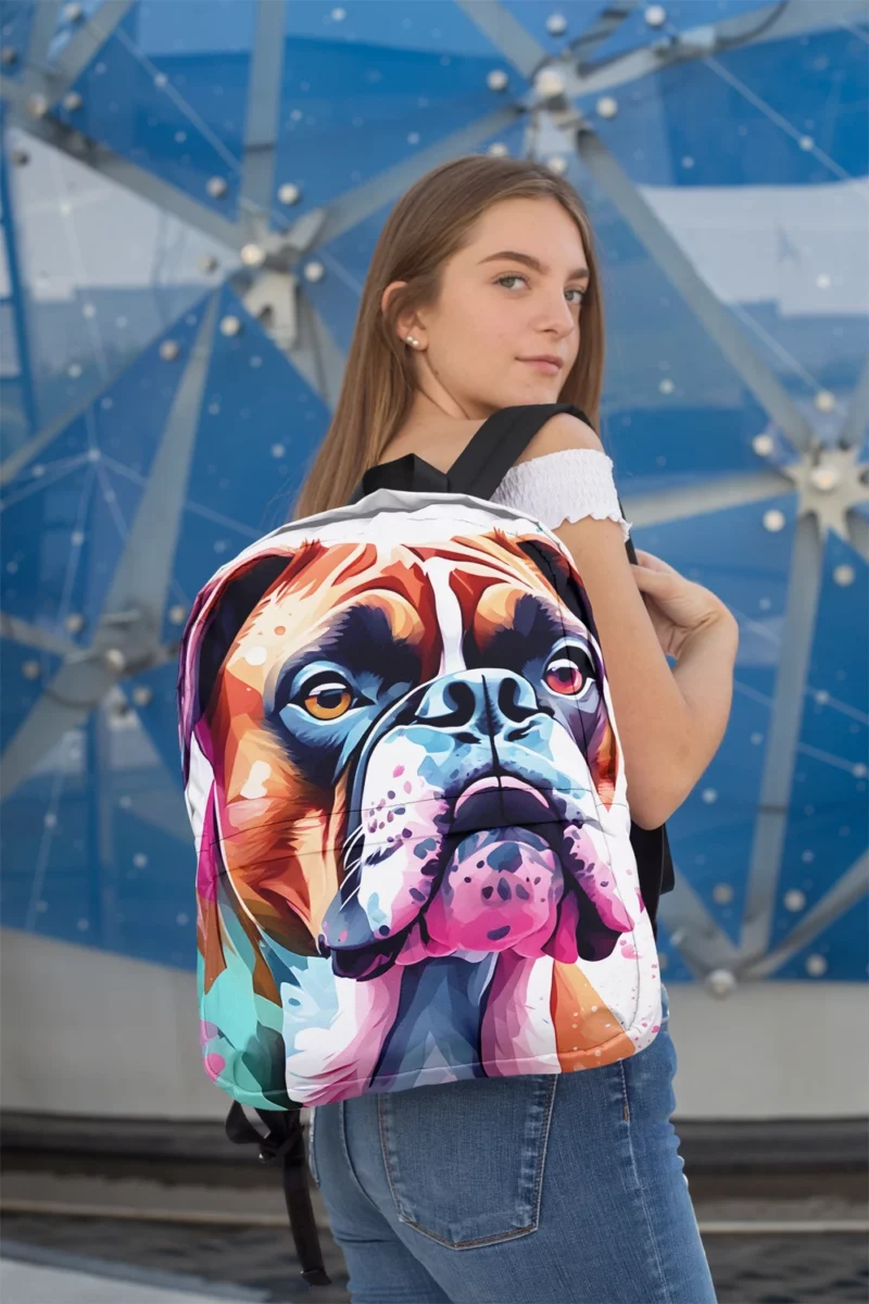 Boxer Dog Loyal Companion Minimalist Backpack 2