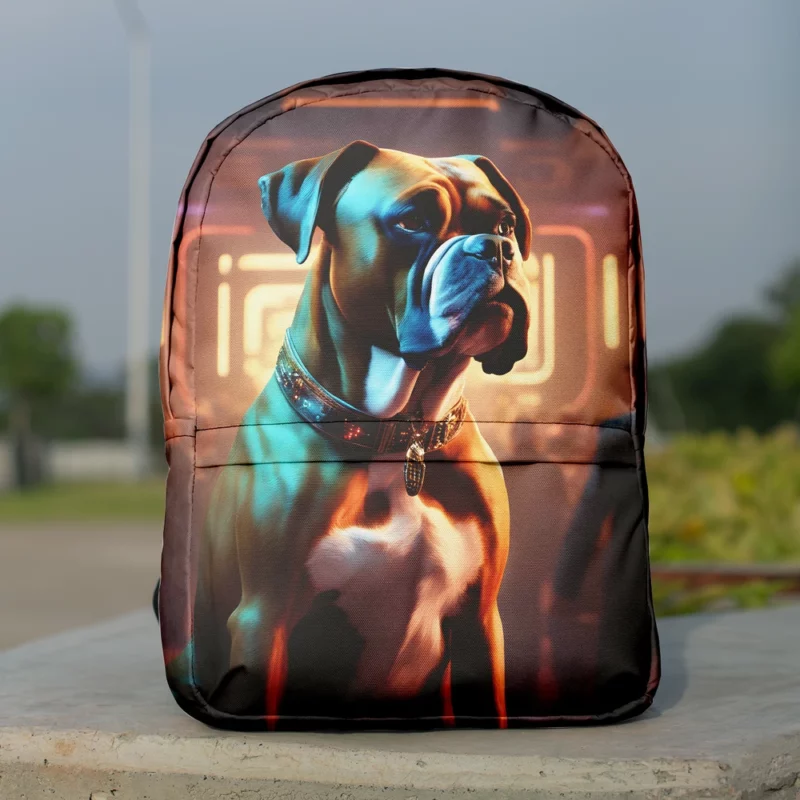 Boxer Dog Trusty Guardian Minimalist Backpack