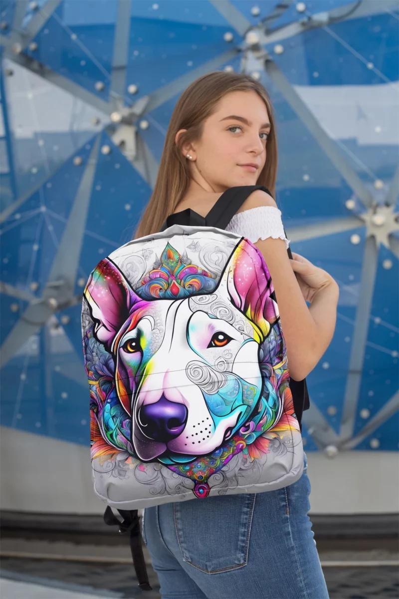 Bull Terrier Dog Elegant Explorer Minimalist Backpack 2