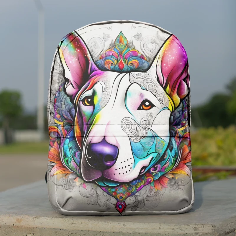 Bull Terrier Dog Elegant Explorer Minimalist Backpack