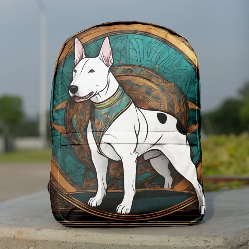 Bull Terrier Dog Graceful Companion Minimalist Backpack