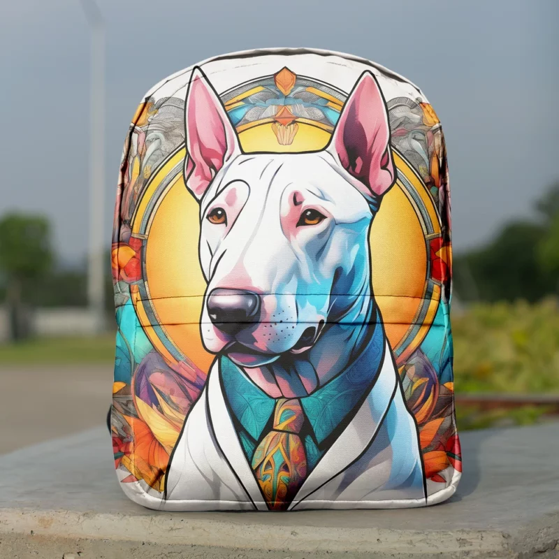 Bull Terrier Dog Sleek Athlete Minimalist Backpack