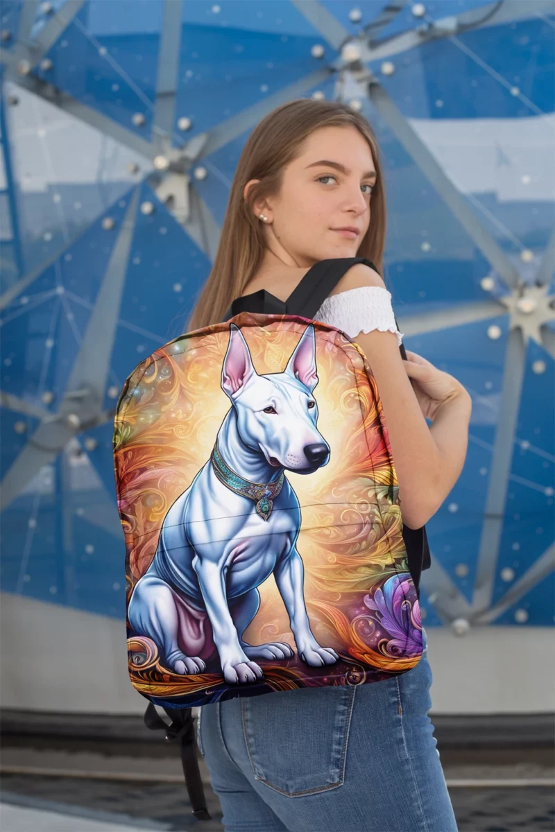 Bull Terrier Dog The Furry Philosopher Minimalist Backpack 2