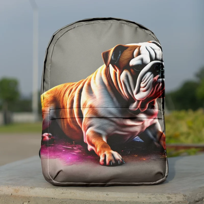 Bulldog Dog Charm in Every Wag Minimalist Backpack
