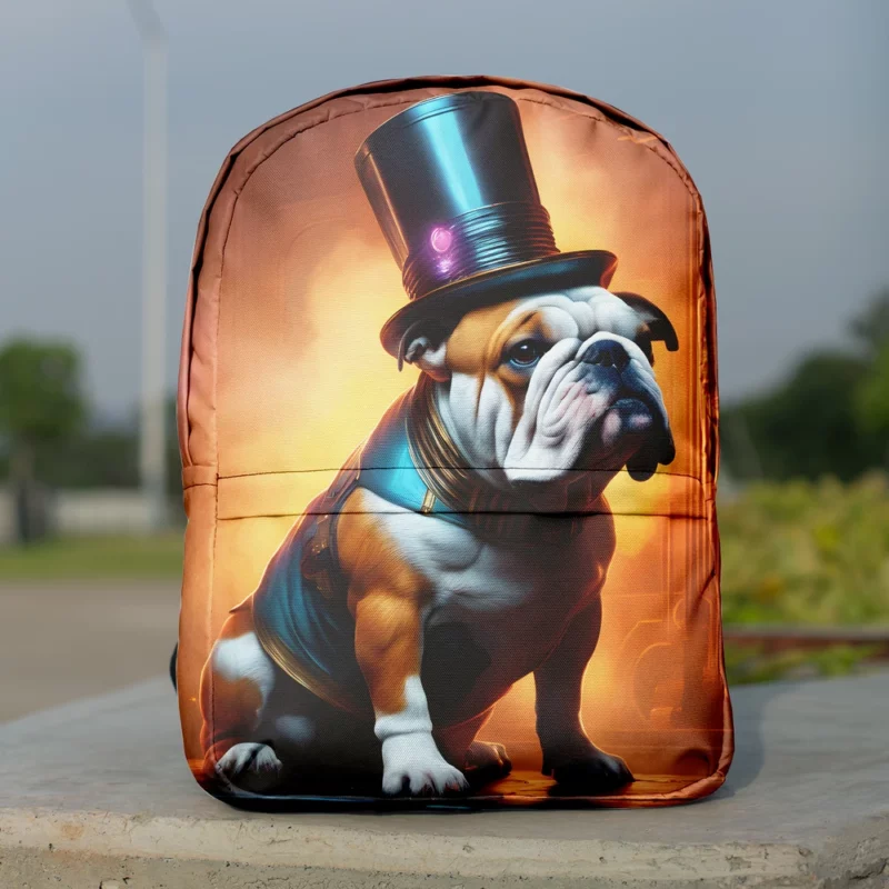 Bulldog Dog Elegance in Action Minimalist Backpack