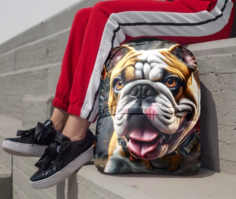 Bulldog Dog Prowess Unleashed Minimalist Backpack 1