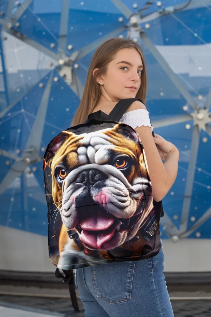 Bulldog Dog Prowess Unleashed Minimalist Backpack 2