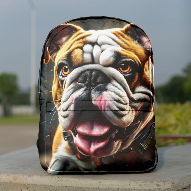Bulldog Dog Prowess Unleashed Minimalist Backpack