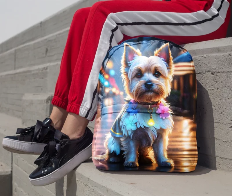 Cairn Terrier Cheerful Dog Essence Minimalist Backpack 1