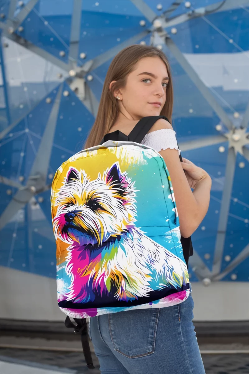 Cairn Terrier Joy Dog Happy Heart Minimalist Backpack 2