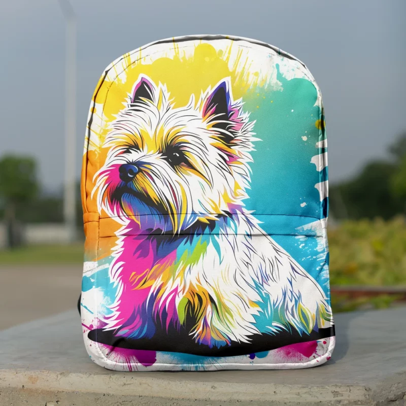 Cairn Terrier Joy Dog Happy Heart Minimalist Backpack