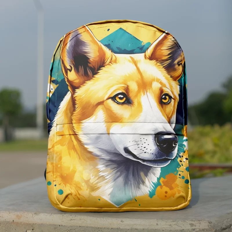 Canaan Dog Elegance Dog Graceful Stance Minimalist Backpack