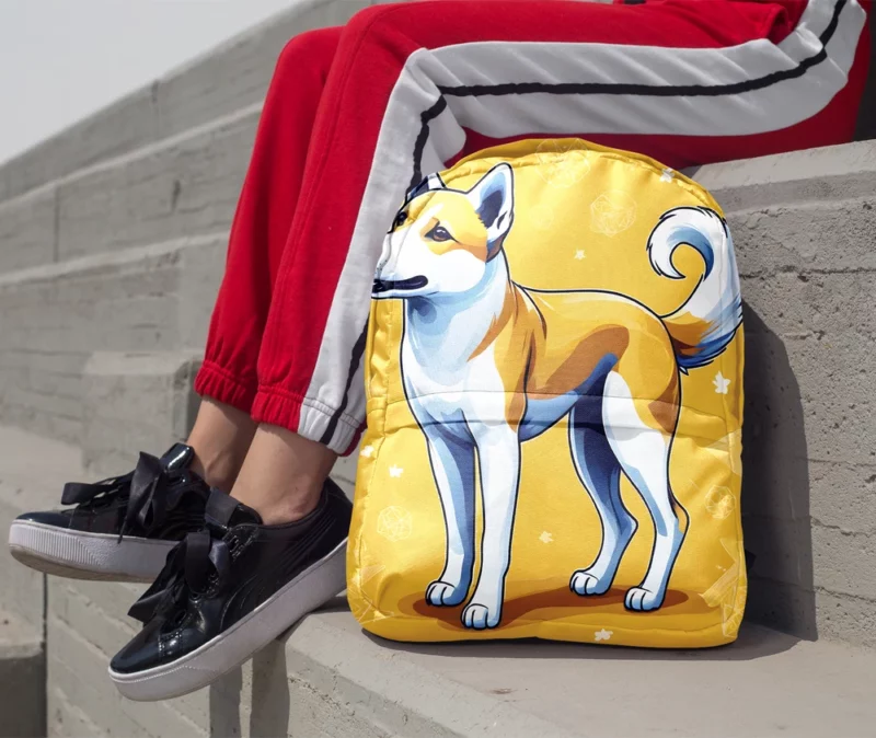 Canaan Dog Endearing Presence Loyal Companion Minimalist Backpack 1