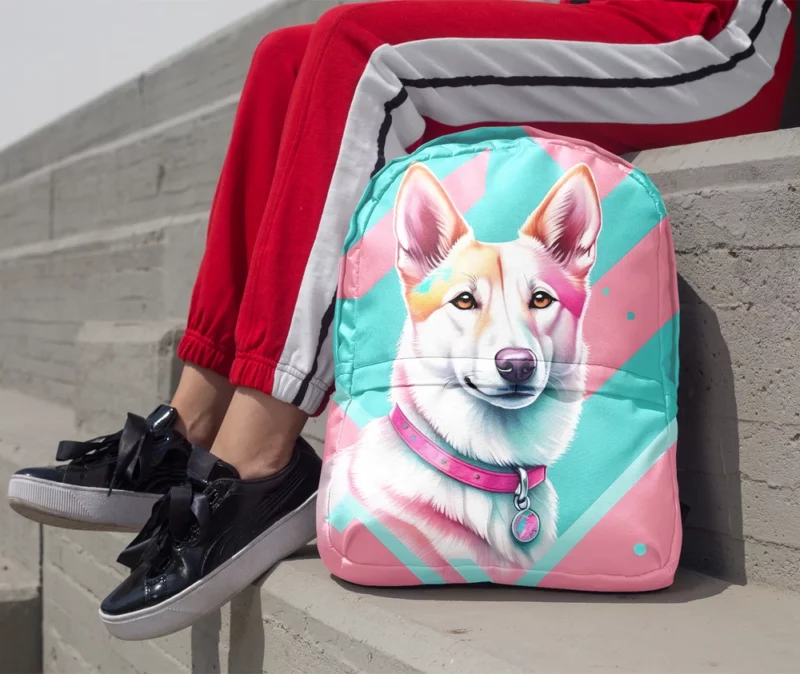 Canaan Dog Noble Gaze Majestic Canine Minimalist Backpack 1