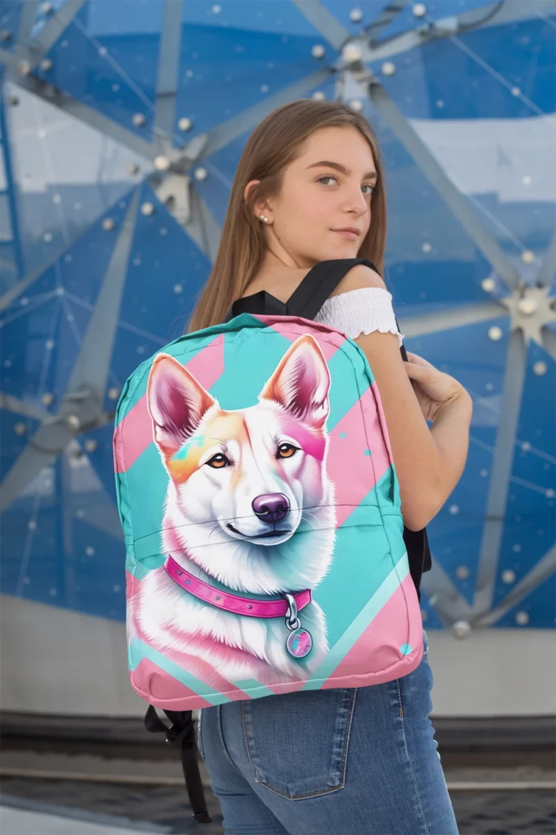 Canaan Dog Noble Gaze Majestic Canine Minimalist Backpack 2