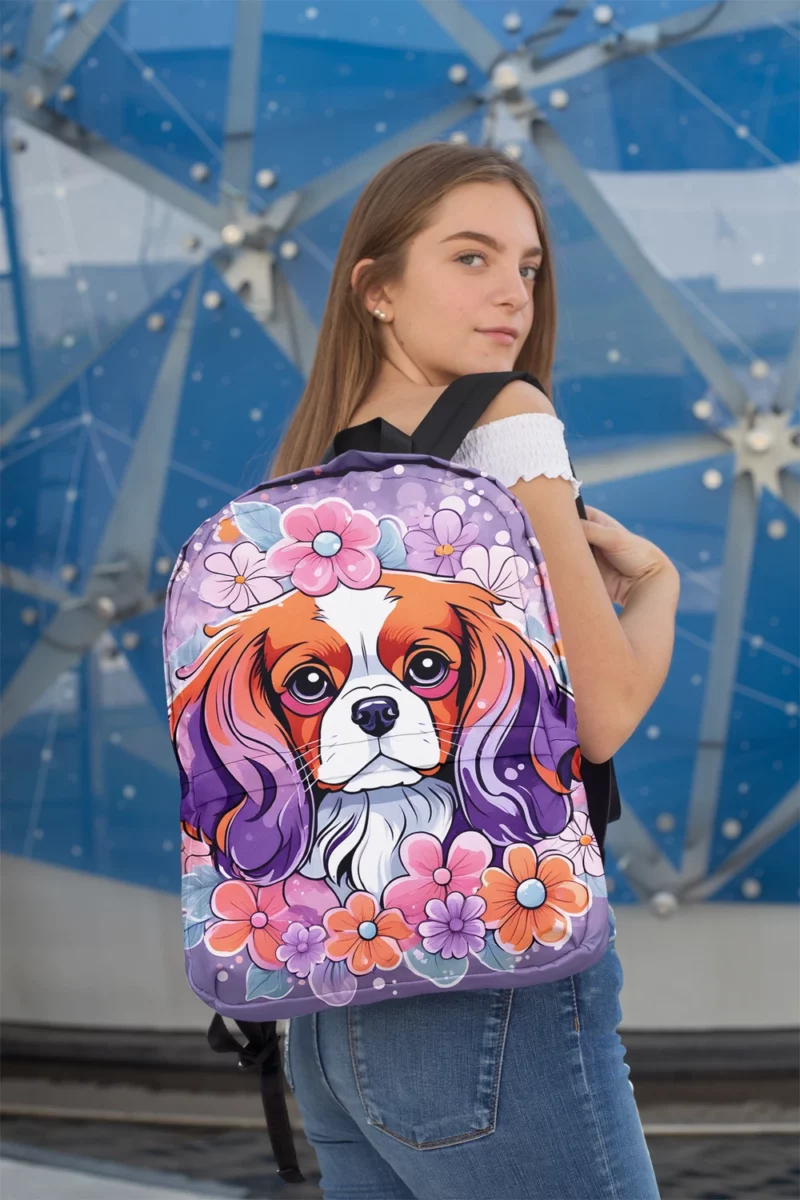 Cavalier King Charles Spaniel Elegance Dog Grace Minimalist Backpack 2