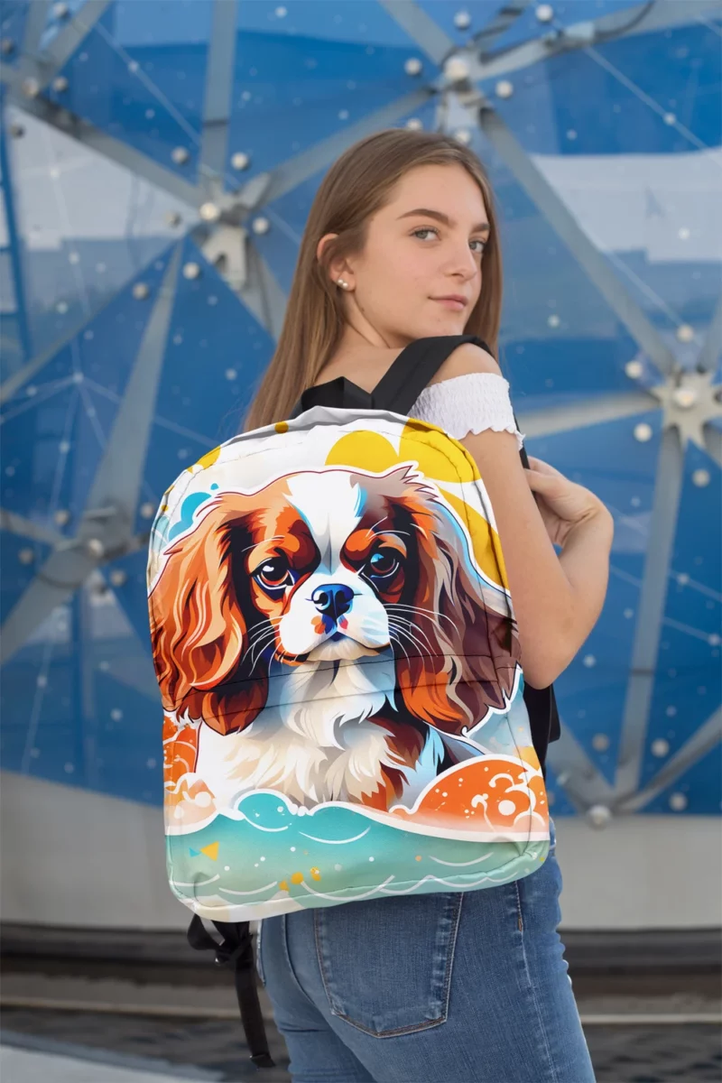 Cavalier King Charles Spaniel Love Dog Affection Minimalist Backpack 2