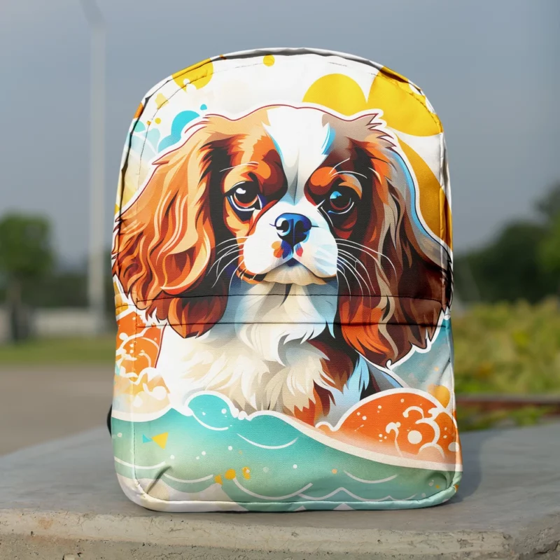 Cavalier King Charles Spaniel Love Dog Affection Minimalist Backpack