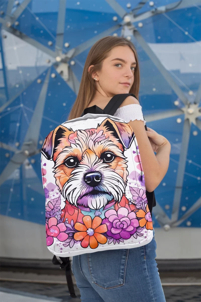 Charming Border Terrier Dog Charm Minimalist Backpack 2