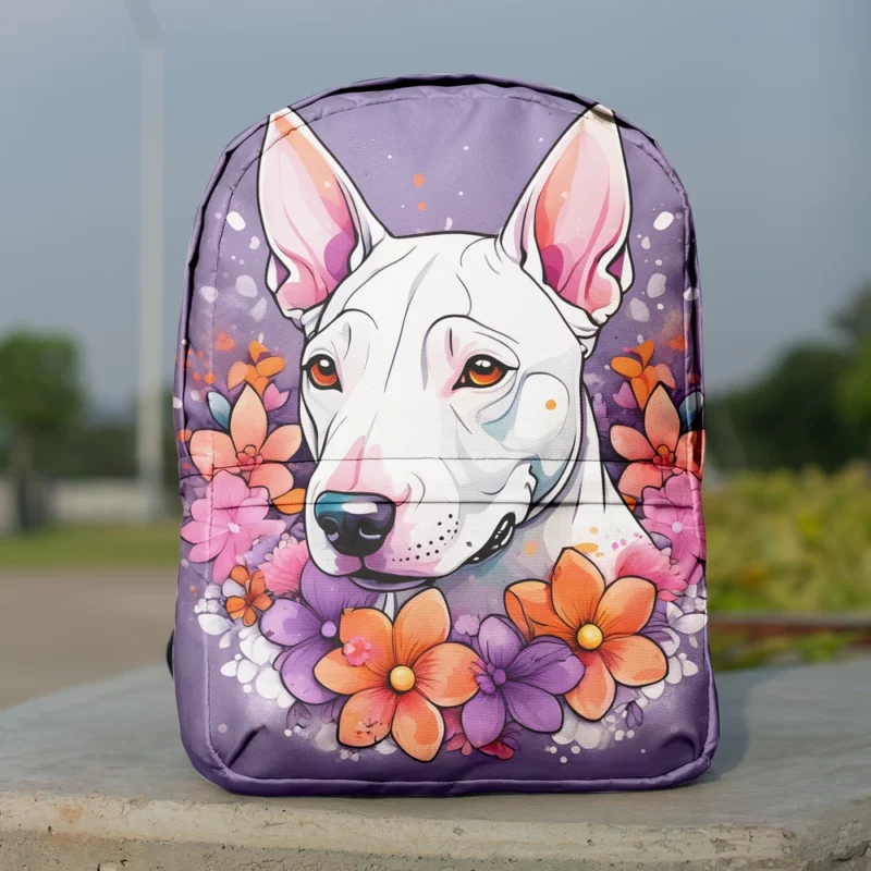 Charming Bull Terrier Dog Charm Minimalist Backpack