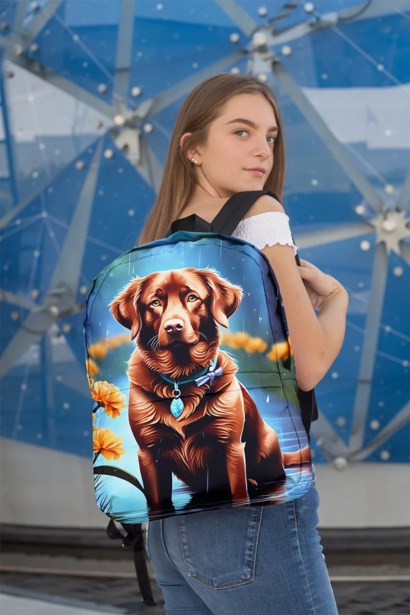 Chesapeake Bay Retriever Dog Vigilance Minimalist Backpack 2