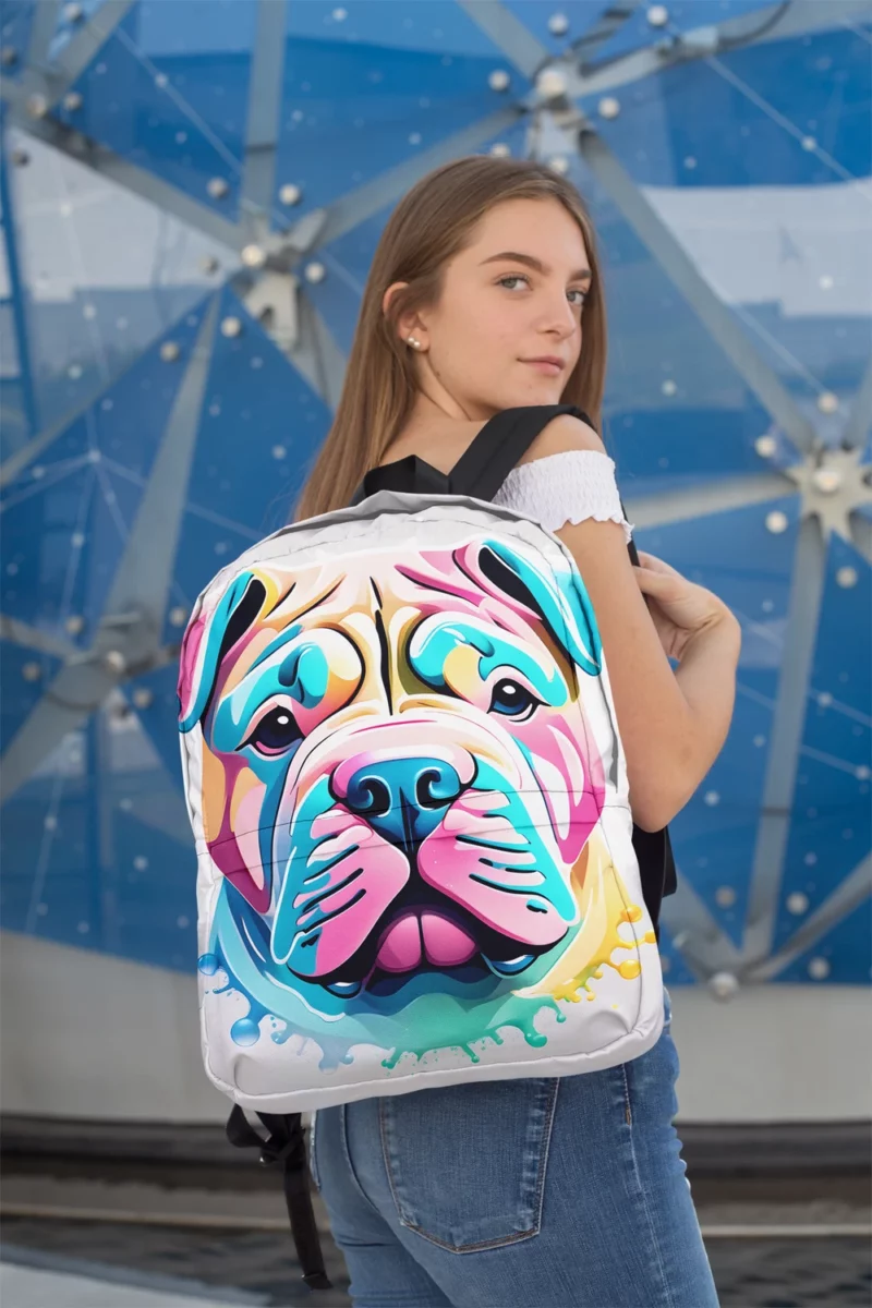 Chinese Shar-Pei Cheer Perfect Teen Gift Minimalist Backpack 2
