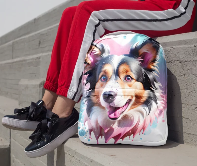 Collie Rough and Smooth Love Teen Heartfelt Gift Minimalist Backpack 1