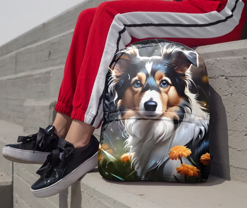 Collie Rough and Smooth Pup Teen Birthday Surprise Minimalist Backpack 1
