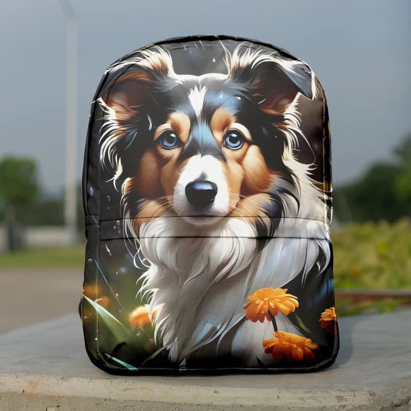 Collie Rough and Smooth Pup Teen Birthday Surprise Minimalist Backpack