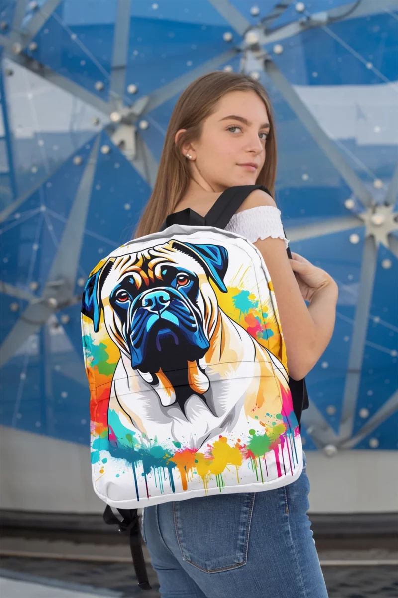 Commanding Bullmastiff Presence Canine Majesty Minimalist Backpack 2
