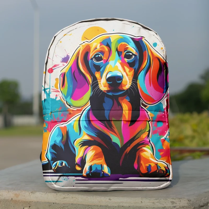Dachshund Pup Teen Birthday Surprise Minimalist Backpack
