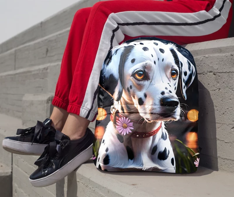 Dalmatian Pup Teen Birthday Surprise Minimalist Backpack 1