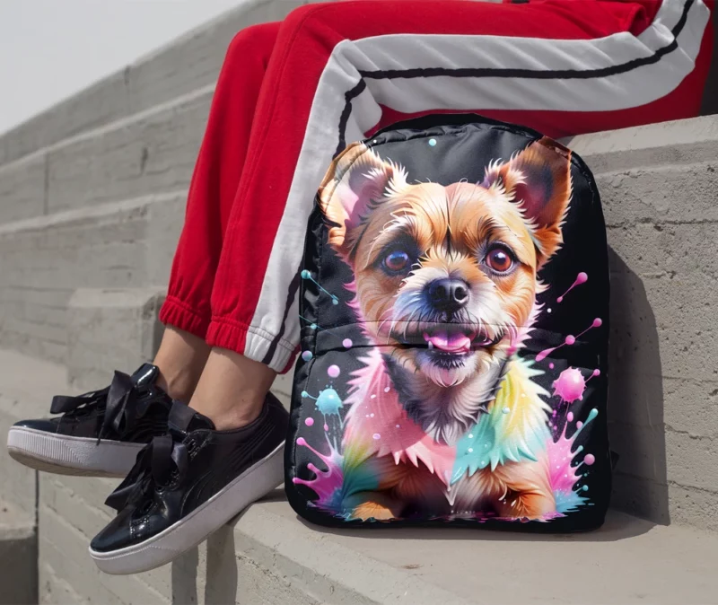 Dynamic Border Terrier Dog Performer Minimalist Backpack 1