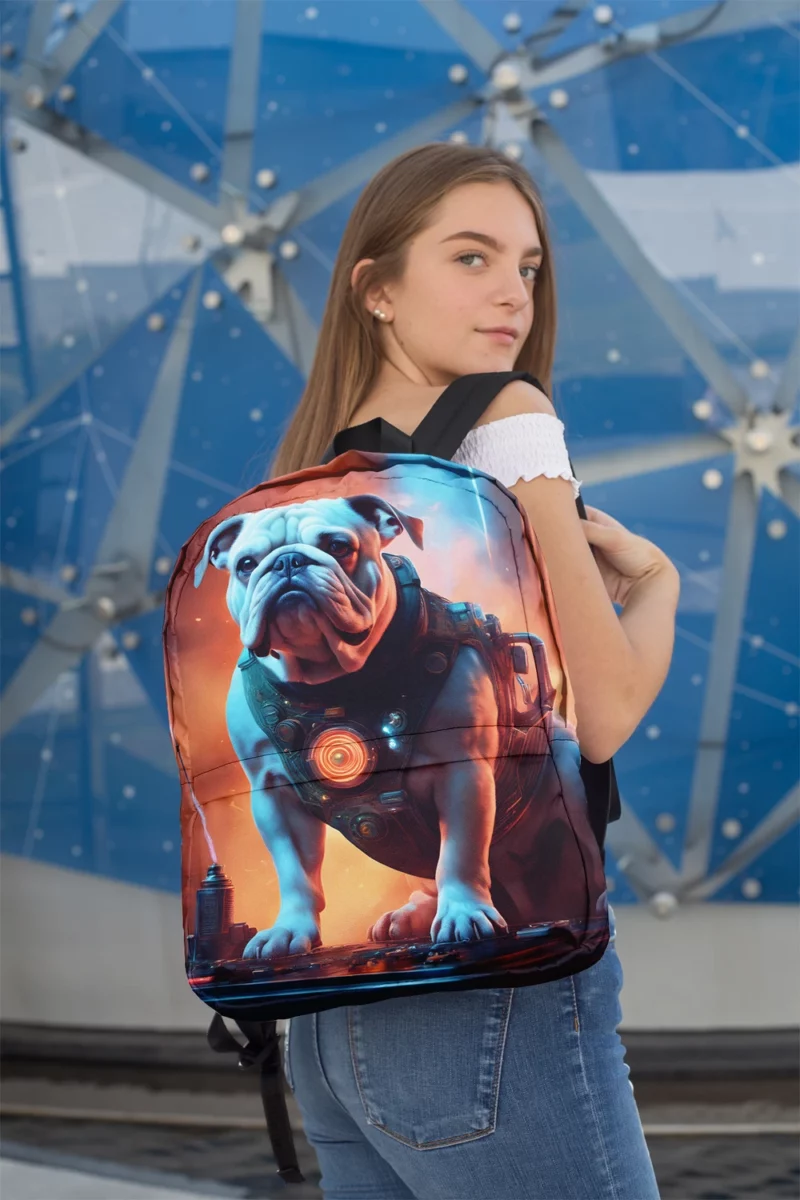Endearing Bulldog Dog Loyal Friend Minimalist Backpack 2