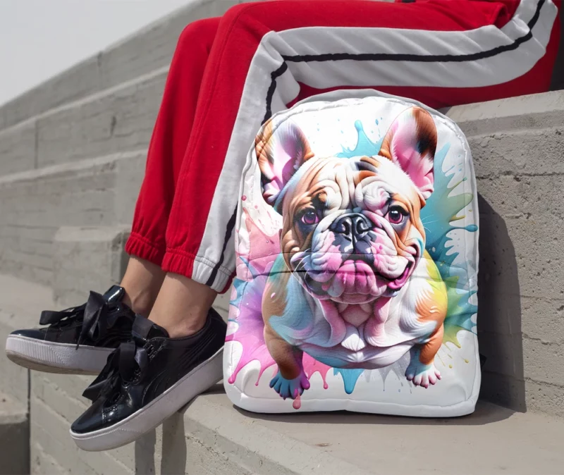English Bulldog Dog Tenacious Companion Minimalist Backpack 1