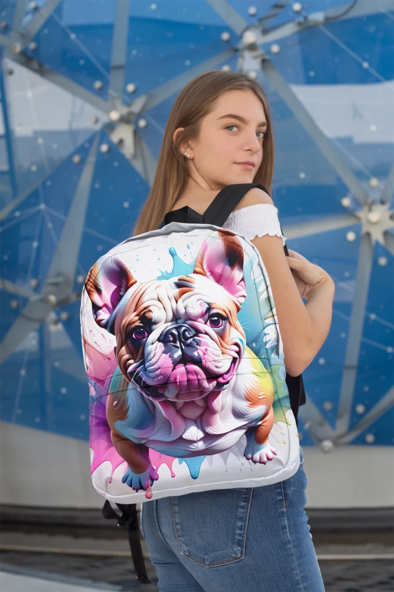English Bulldog Dog Tenacious Companion Minimalist Backpack 2