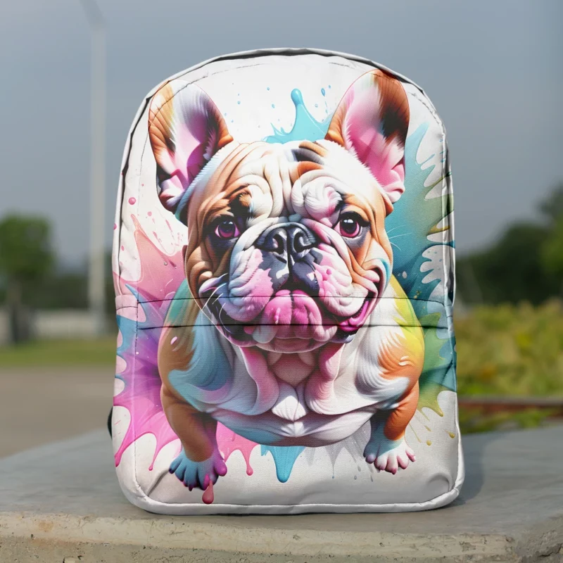 English Bulldog Dog Tenacious Companion Minimalist Backpack