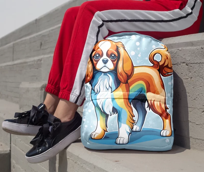 English Toy Spaniel Pup Teen Birthday Surprise Minimalist Backpack 1